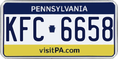 PA license plate KFC6658