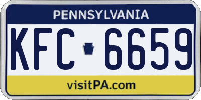 PA license plate KFC6659