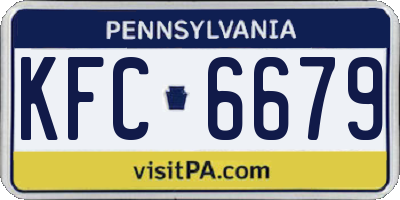 PA license plate KFC6679
