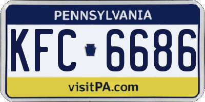 PA license plate KFC6686