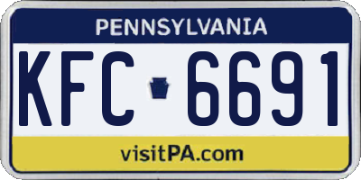 PA license plate KFC6691