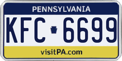 PA license plate KFC6699