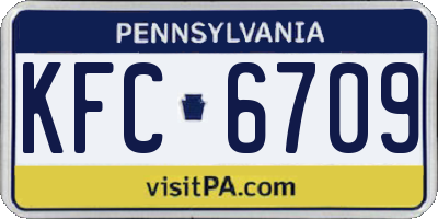 PA license plate KFC6709