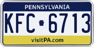 PA license plate KFC6713