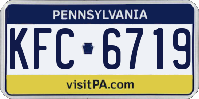 PA license plate KFC6719