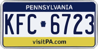 PA license plate KFC6723