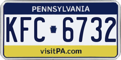 PA license plate KFC6732
