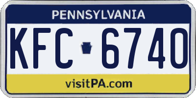PA license plate KFC6740
