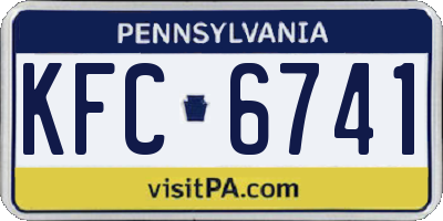 PA license plate KFC6741