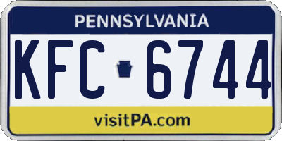 PA license plate KFC6744