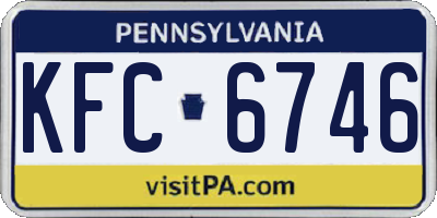 PA license plate KFC6746