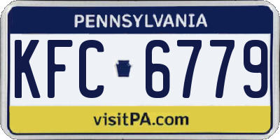 PA license plate KFC6779