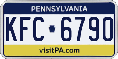 PA license plate KFC6790