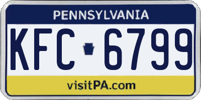 PA license plate KFC6799