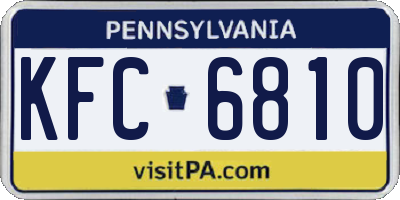 PA license plate KFC6810