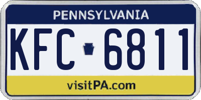 PA license plate KFC6811
