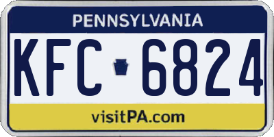 PA license plate KFC6824