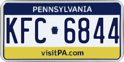 PA license plate KFC6844