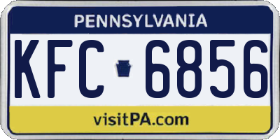 PA license plate KFC6856