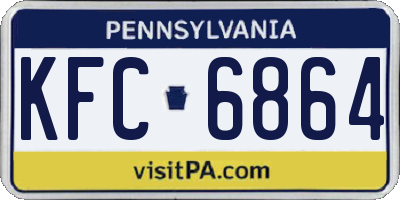 PA license plate KFC6864