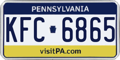 PA license plate KFC6865