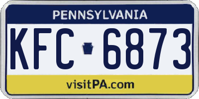 PA license plate KFC6873