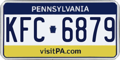 PA license plate KFC6879