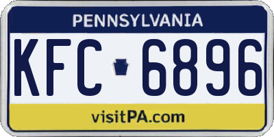 PA license plate KFC6896
