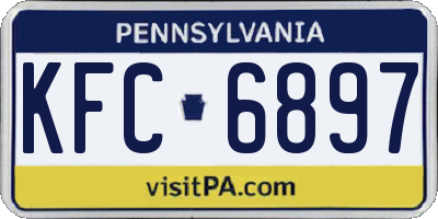 PA license plate KFC6897
