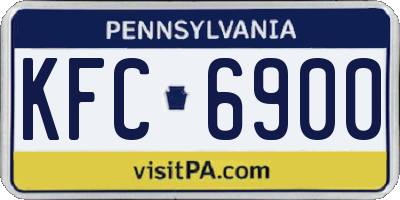 PA license plate KFC6900