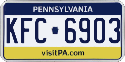 PA license plate KFC6903