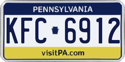 PA license plate KFC6912