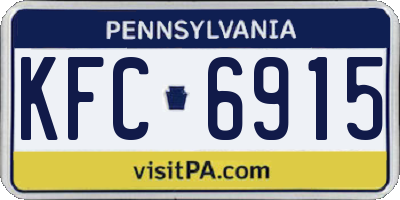 PA license plate KFC6915