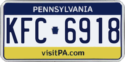 PA license plate KFC6918