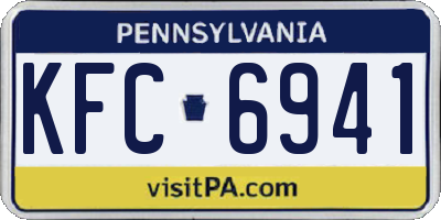 PA license plate KFC6941