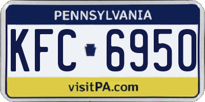PA license plate KFC6950