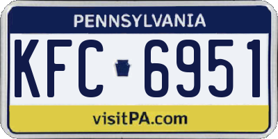 PA license plate KFC6951