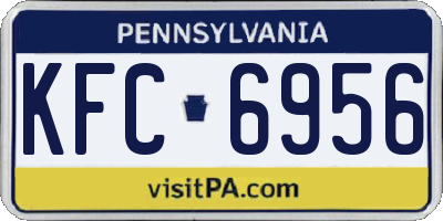 PA license plate KFC6956
