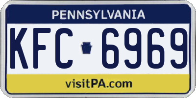 PA license plate KFC6969