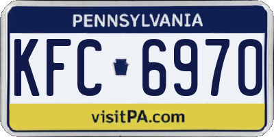 PA license plate KFC6970