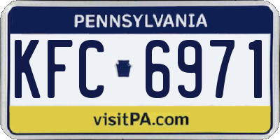 PA license plate KFC6971