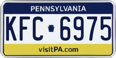 PA license plate KFC6975