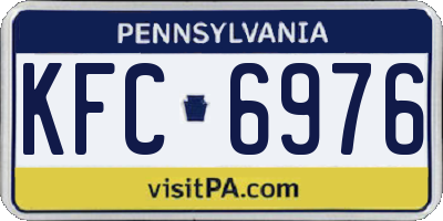 PA license plate KFC6976