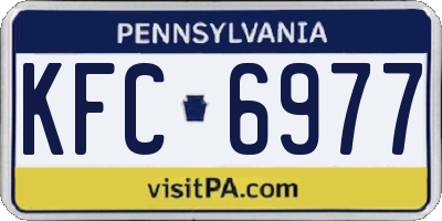 PA license plate KFC6977