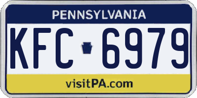 PA license plate KFC6979