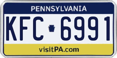 PA license plate KFC6991
