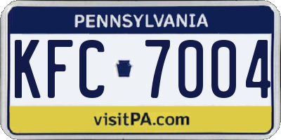 PA license plate KFC7004