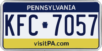 PA license plate KFC7057