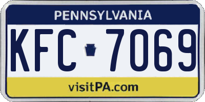 PA license plate KFC7069