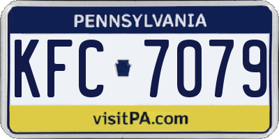 PA license plate KFC7079